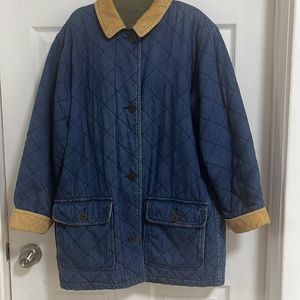 GUC Vintage Eddie Bauer quilted denim barn coat chore jacket women’s medium